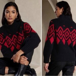Banana Republic Skye Fair Isle Funnel Neck Sweater